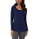 32 Degrees Women's Cozy Heat Base Layer Scoop Neck Top - Thermal Long Sleeve Shirt for Cold Weather