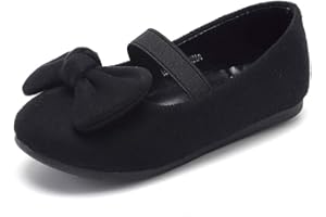 CIOR Toddler Girls Ballet Flats Shoes Ballerina Bowknot Jane Mary Princess Dress Shoes for Wedding Party School