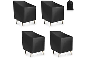 Takytao Patio Chair Covers 27" W x 31" D x 40" H Black for Outdoor Outside Lawn Garden Furniture Waterproof Cloth Covers for Rocking Chair Sofa Couch Deep Seat