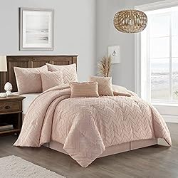 Stratford Park Blush Queen Comforter Set, 7 Piece