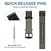 Galaxy Watch Ultra Bands 47mm Nylon, Maxjoy for Galaxy Ultra Watch Band Military Sport Replacement Strap Compatible with Samsung Galaxy Watch 7 Ultra 47mm 2024, Oliver Green Band with Black Adapter