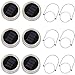 6-Pack Solar-powered Mason Jar Lights 20 LEDs(6 Hanger Included / No Jar),5 Colors Twinkle Jar Waterproof Hanging Lantern,Outdoor Garden String lighting Lids for Regular Mouth Jars for Christmas Patio