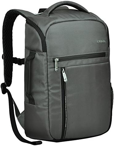 Koolerpek School Laptop Backpack for Men in Gray, Business Daypack for Macbook computer up to 15.6 inches