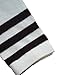 Child Baby Girls Boys Solid Color Striped Sport Knee High Socks 2-5 Pairs for 3-8 years (2 pairs black and white)