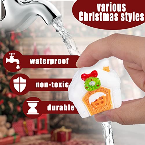 Shindel 36PCS Christmas Miniature Figurines, Miniature Christmas Decorations Mini Christmas Figurines Fairy Garden Accessories Xmas Resin Decorations for Christmas Party