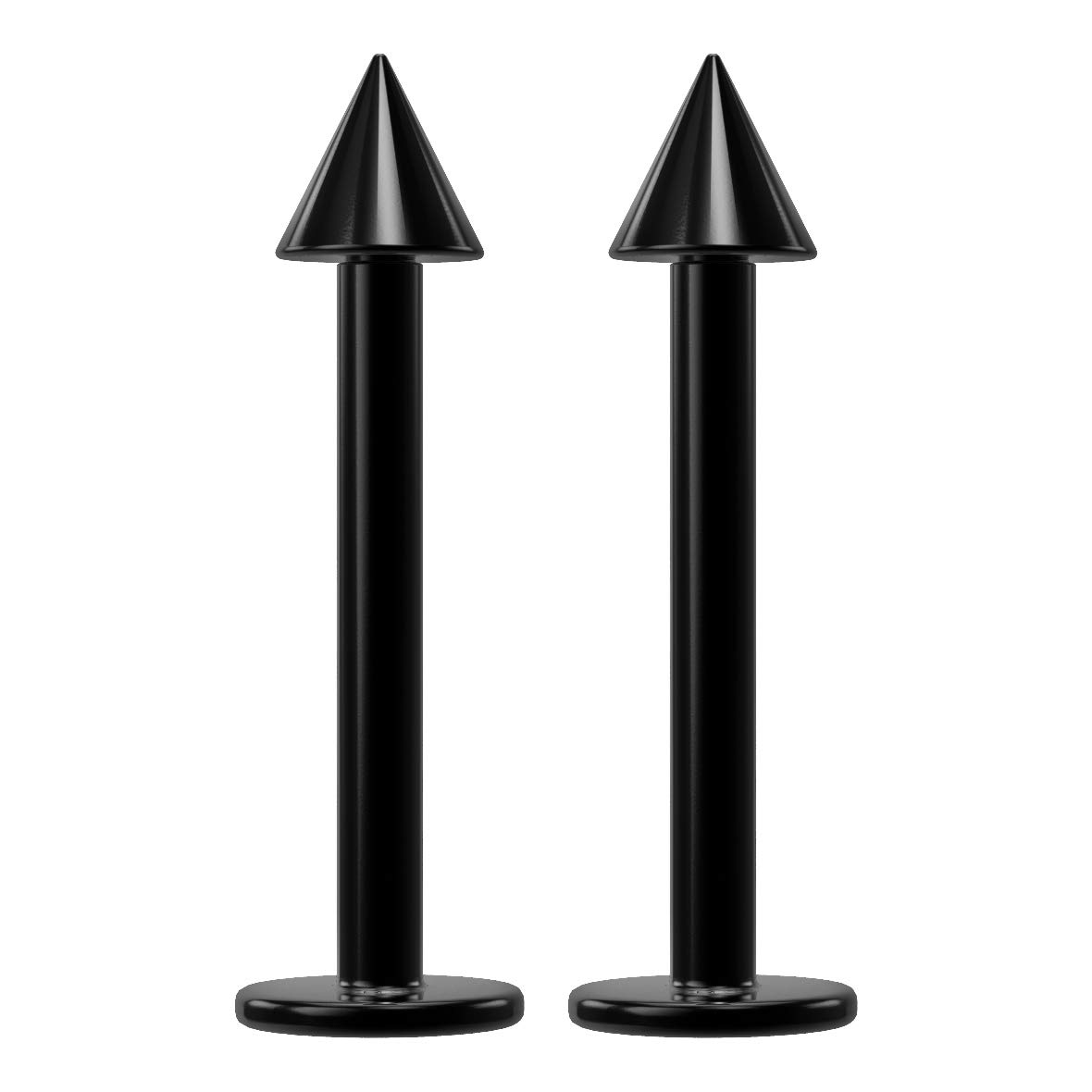 2pc 16g 1.2mm Black Labret Bar Ring Studs For Men Women Snake Bite 8mm Tragus Helix Piercing Jewellery 3mm