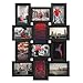 PETAFLOP 12 Openings 4x6 Picture Frames Collage Black Multi Frame 4 x 6, Wall Mounted Vertically or Horizontally