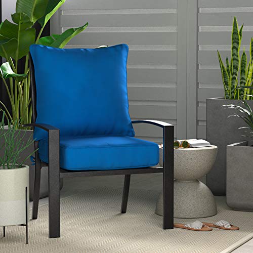 Amazon Basics UV Resistant Deep Seat Patio Seat and Back Cushion Set