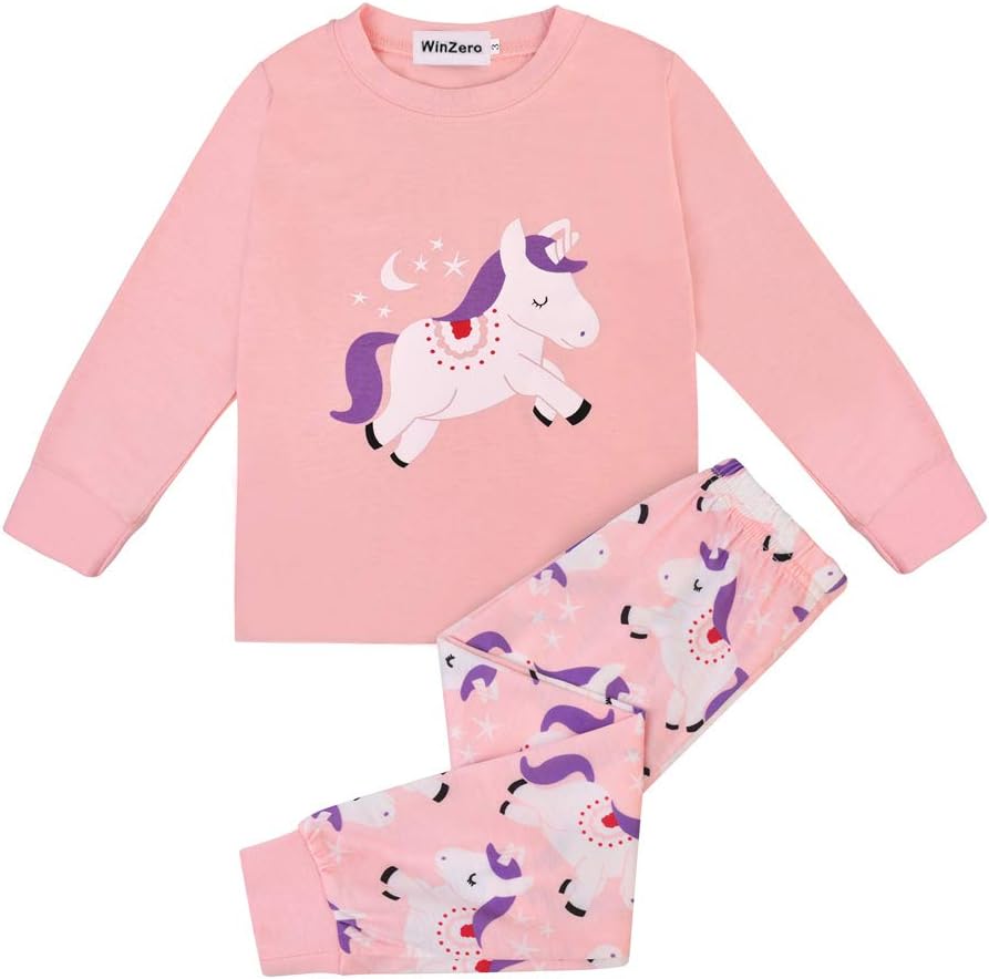 WinzeroGirls Pyjamas Sets Children Kids 100% Cotton Pjs Christmas Pajama Suit Long Sleeve Sleepwear Tops Shirts & Pants Teenager Nightwear Baby Outfit Clothes Age 1-14 Years
