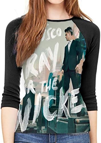 Caixia666 Panic! at The Disco Pray for The Wicked Women's 3/4 Sleeve Raglan All Printing Baseball Tshirt