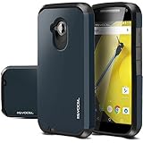 Moto E (2nd Gen) Case, Evocel® Dual Layer Armor Protector Case For Motorola Moto E2 (2nd Generation / 2015 Release) (Cricket / Boost Mobile / Sprint / Verizon / Virgin Mobile) - Shadow Blue