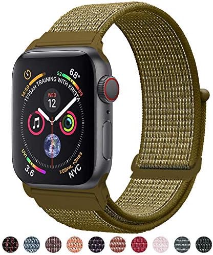 Tces Sport Wristbands Compatible with 2018 Watch Band 38mm 42mm 40mm 44mm, Soft Lightweight Breathable Woven Nylon Sport Loop Replacement Strap Compatible with 2018 Watch Series 4 3 2 1