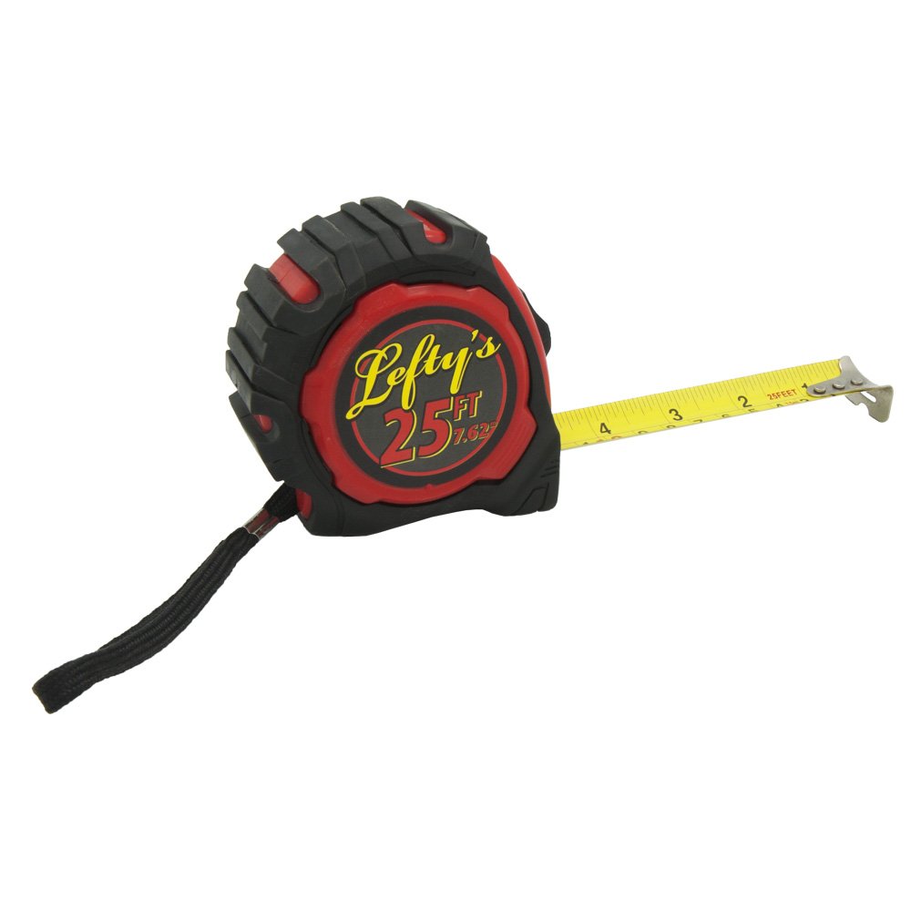 LeftHanded Tape Measure with Rubber Guard 25 Industrial & Scientific