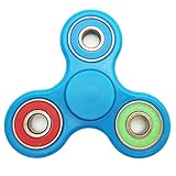 KoolBands Tri Color Ceramic EDC Hand Finger Spinner Fidget Spinner Hand Toy Stress Reducer Focus Toy Relieves ADD, ADHD Anxiety And Boredom Guarantee 1 min Spin Time (Baby Blue)