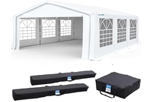 Quictent Premium 20x20 Party Tent Heavy Duty Outdoor Gazebo White Event Shelter Wedding Canopy Tent for Parties Carport BBQ with Removable Sidewall Windows & Storage Bags