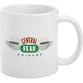 Friends Central Perk Logo Ceramic Coffee Mug, Novelty Gift Mugs for Coffee, Tea and Hot Drinks, 11oz, White