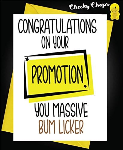 Cheeky Chops Biglietti Di Auguri Per Nuovo Lavoro Divertenti Provocanti Scherzosi Con Scritta Bum Licker N7 Amazon It Cancelleria E Prodotti Per Ufficio