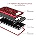 Hekodonk Compatible Galaxy Note 8 Case, Luxury Stars Sparkle Glitter Shiny Heavy Duty Shockproof Full-Body Protective High Impact Hybrid Cover for Samsung Galaxy Note 8(Bling Red)