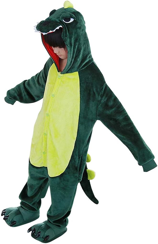 Kinder Flanell Jumpsuits Pyjama Dinosaurier Kostüme Schlafanzug Tier