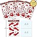 Pawliss Halloween Window Clings Decals Decor, Bloody Handprint Footprint Horror Bathroom Zombie Party Decorations Supplies, 12-Inch by 17-Inch Sheet, 105 Pcs