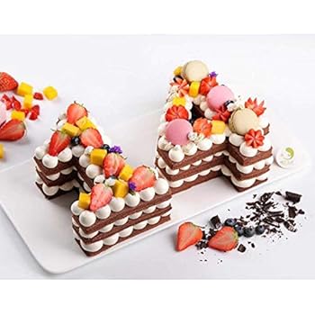 EORTA 0-8 Numeral Cake Tins Molds 14 Inch Arabic Number Cake Maker Decorative Fillings Layered Cake Baking Tools for DIY Wedding Birthday Anniversary, White