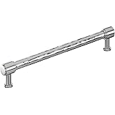 Signature Hardware 954060-O-81316 Lazzara 8-13/16 Inch Center to Center Hammered Bar Cabinet Pull - Polished Chrome
