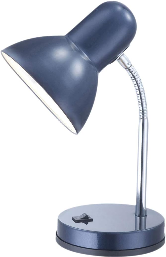 Lampe De Bureau Fonctionnelle Lampe De Table Basic Bleue Avec Led Tube Flexible Amazon Fr Luminaires Et Eclairage