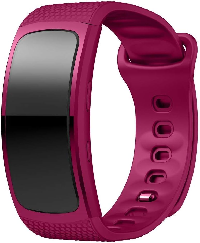 XingWangFa for Samsung Gear Fit 2 Pro/Fit2 Straps Bands Soft Silicone Sport Band Replacement Strap For Samsung Gear Fit 2 Pro/Fit2 SmartWatch-Rose Pink
