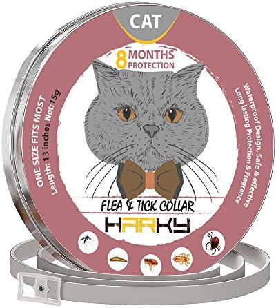 GORAUL Flea and Tick Collar for Cats - 8 Months Protection - Hypoallergenic, Adjustable & Waterproof Cat Collar - Flea Treatment Tick Prevention with Natural Essential Oil
