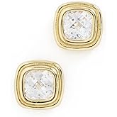 SHASHI Women's Reagan Cushion Stud Earrings, Gold, One Size
