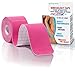 Kinesiology Tape - 20 Pre-cut Strips , Pink , with Bonus eBook