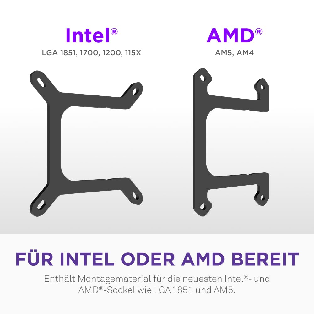 NZXT Kraken Core 240 RGB – AIO CPU-Flüssigkeitskühler – Anpassbares LCD-Display – Hochleistungs-Lüfter – Kompatibel mit Intel® & AMD® Sockel – Core 240 RGB – Schwarz 9