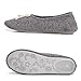 Moxo Women's Memory Foam Bedroom Ballerina House Slippers (7-8 B(M) US, Grey)
