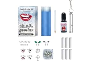 Libiti Tooth Gems Kit, Hearts and Arrows Tooth Gems, Shining DIY Teeth Gems, Flat Bottom Round Gemstone Style 200PCS 04