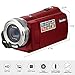 Video Camcorder, Besteker 1280x720P Camera Camcorder 16X Zoom 16MP Video Camera with 2.7 inches TFT LCD Screen Support 270 Degree Rotation (Red)
