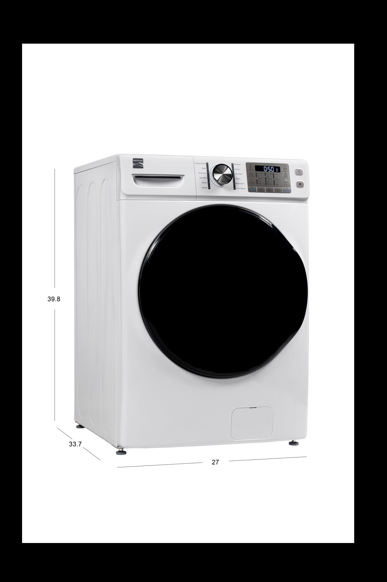 Kenmore 4.5 cu. ft. Front Load Washer with Stain Removing Steam Treatment - Reduce Laundry Time with Accela Wash - LED - ENERGY STAR Certified - White