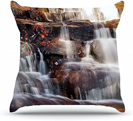 Hubery Throw Pillowcase 18 X 18 Inches Cotton Pillowcases Decorative Pillow Cover Case with Hidden Zipper - Nature ream leavess stones images current bright For Living Room