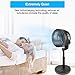 GOODNEW Air Circulator Fan, Environmental Pedestal Fan with 3 Modes, 4 Variable Speed Control, 3D Oscillating Movement, 7h Timer (Big Black)