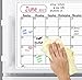 Magnetic Refrigerator Calendar Kit - Dry Erase Calendar Board 16x12 - Daily, Weekly, Monthly Planner for Kitchen Fridge - 4 Fine Tip Markers Included BONUS E-book