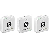 R&Oslash;DE Wireless ME Dual Set Wireless Microphone System with Charge Case | Built-in Microphones, GainAssist Technology and 100m Range for Filmmaking, Interviews and Content Creation (White)