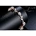 FEDONA 18k Rose Gold-Plated Sterling Silver Diamond Accent Two-Tone Gemstone Tennis Bracelet Diamond Bangle Bracelet