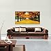 Pyradecor 40-Inch-by-20-Inch Far-seeing Modern Landscape Giclee Framed Stretched Canvas Print