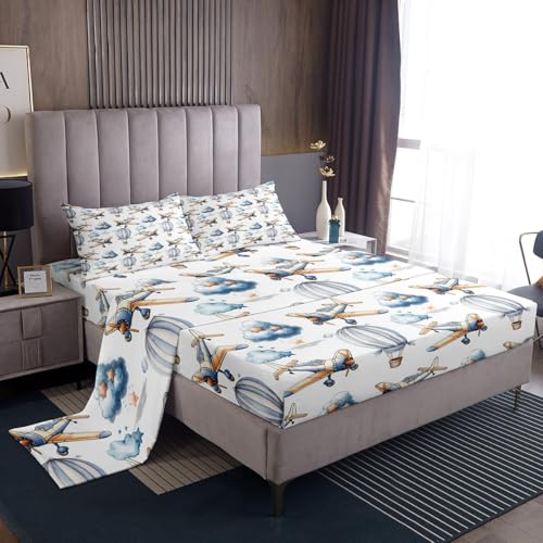 Manfei Hot Air Balloons Kids Sheet Set