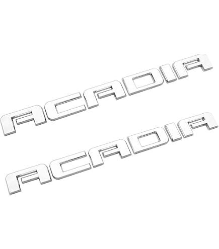GMC Acadia Terrain 3D Chrome Badge Emblem - Front Door Rear Liftgate Nameplate Replacement