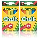 Toy Crayola Colored Chalk Sticks 12 Count - 2 Packs Book