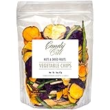 CandyOut Vegetable Chips 1 Pound Salted Vegetables in Sealed Reusable Bag
