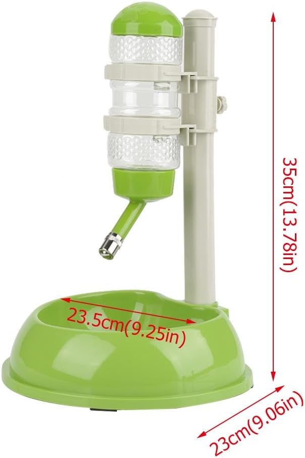 Fdit Water Bottle Bowl for Dogs - Automatic Feeding - Adjustable Water Height Dispenser for Dogs Cats (Green) - Image 4