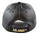 The Hat Depot Official Licensed 3D Embroidered Soft Faux Leather Veteran Military Cap (U.S.Army-Black Star)