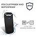 Wireless Doorbell,Waterproof Chime Kit Operating at 1000ft with 1 Push Button Transmitter（Battery included）and 2 plug-in Receivers,55 Chimes,45 Level Volume LED Indicator -Black