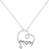 TYZCOS Birthday Gifts for Mom 925 Sterling Silver Heart Mom Necklace - Minimalist Everyday Jewelry